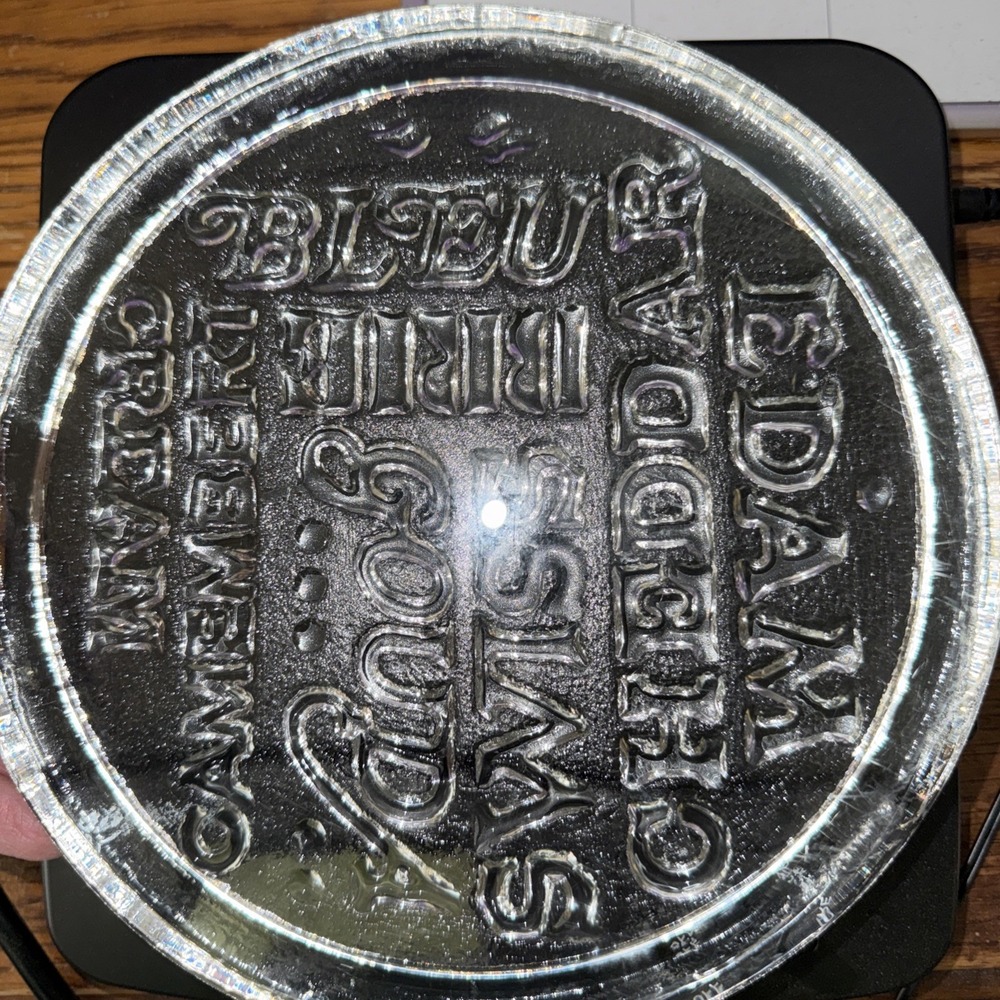 Fromage 8" Round Glass Cheese Pate 1" Thick - Picture 4 of 4